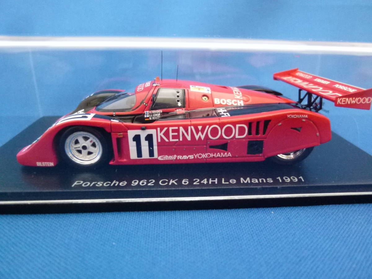 Spark スパーク 1:43 KENWOOD ケンウッド Porsche ポルシェ 962 CK 6 #11 M.Reuter / H.Toivonen / J.J.Lehto 24H Le Mans 1991 S9885_画像2