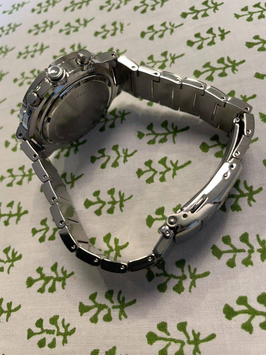 中古ジャンク メンズ男性 SEIKO セイコー クロノグラフ腕時計 7T32-6M80 SDWF41P1 100m Chrono White Dial Scarce Model 要オーバーホール_画像3