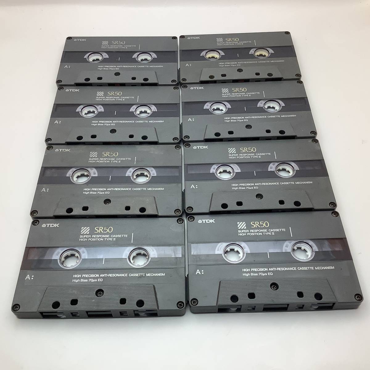  Showa Retro rare TDK high position cassette tape SR50 8 pcs set used . secondhand goods record medium 