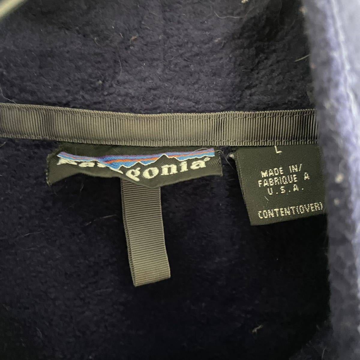 パタゴニア アメリカ製　フリースジャケット　古着　Lサイズ　パープル　ヴィンテージ _画像3