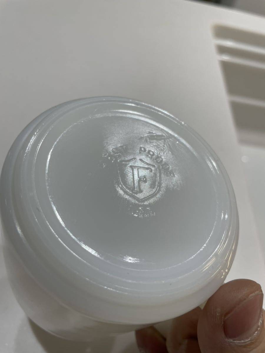 フェデラル社製　USA ヴィンテージ マグカップ　HEAT PROOF レトロ　アンティーク　ミルクガラス 食器 USED_画像2