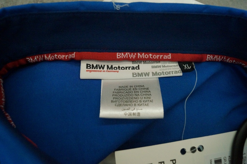 BMW　純正　未使用　半袖カッターシャツ　XLサイズ　青／白　76618547512　日焼け有_画像7