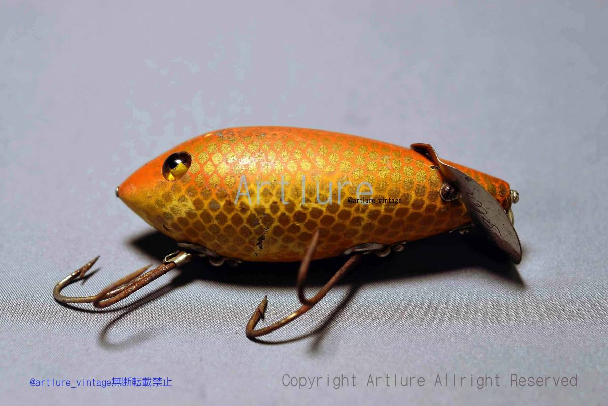 2024人気NO.1】 VINTAGE WOODEN LURE HEDDON HEDDON CRAB WIGGLER