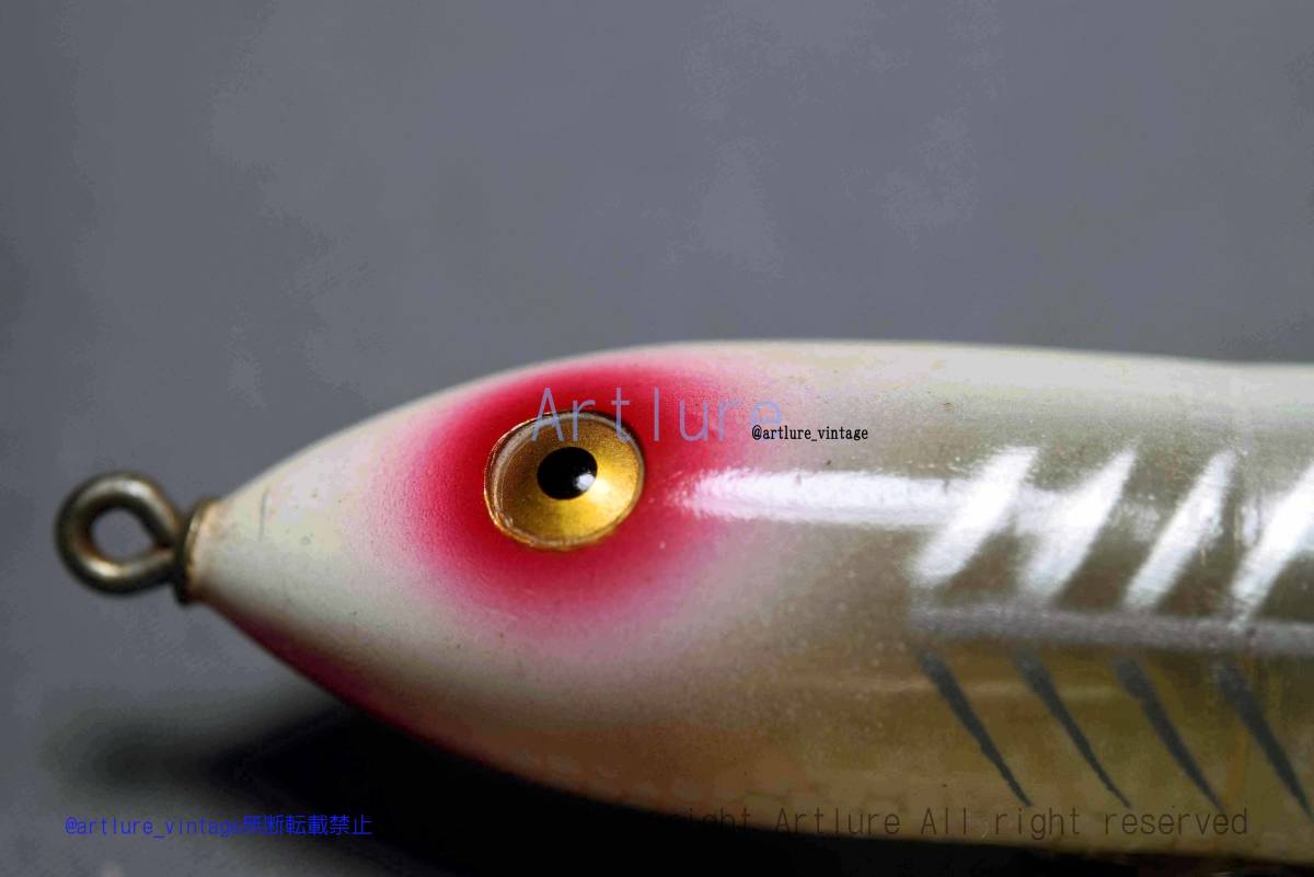 超希少ヘコミ金目 VINTAGE LURE HEDDON ZARASPOOK 縦割り1949～（A089-60）USA MADE #OLDLURE #ARTLURE_VINTAGE ＃ヴィンテージ