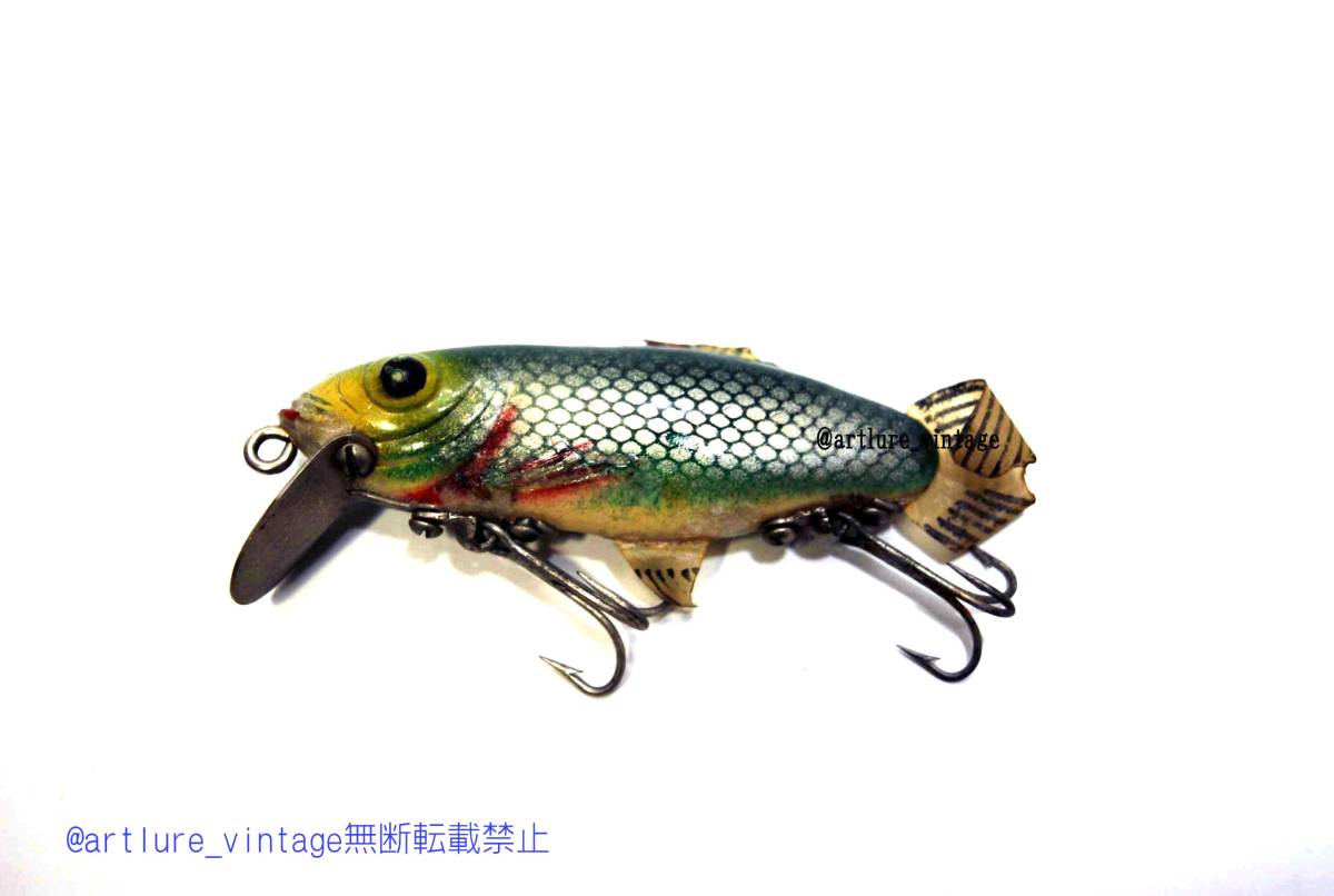 本物のサメ皮　STRIKEE MINNOW NATURAL LURE BAIT オールド珍品希少面白ルアー　VINTAGE LURE （4707-223）USA #OLDLURE #ARTLURE_VINTAGE