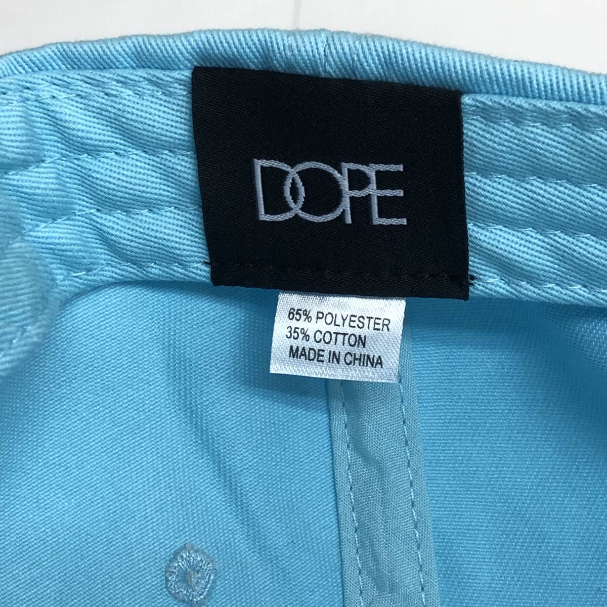 [帽子] キャップ「DOPE：ドープ スモールロゴ ライトブルー」 ローキャップ メンズファッション_画像10