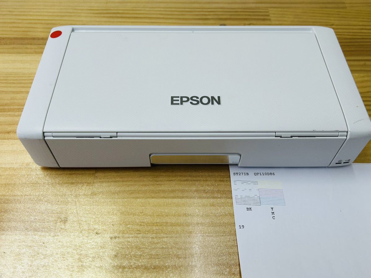 ☆ EPSON エプソン A4 モバイル インクジェットプリンター モバイルプリンター PX-S05W Model:B581A ホワイト SA-0113#80 ☆_画像1