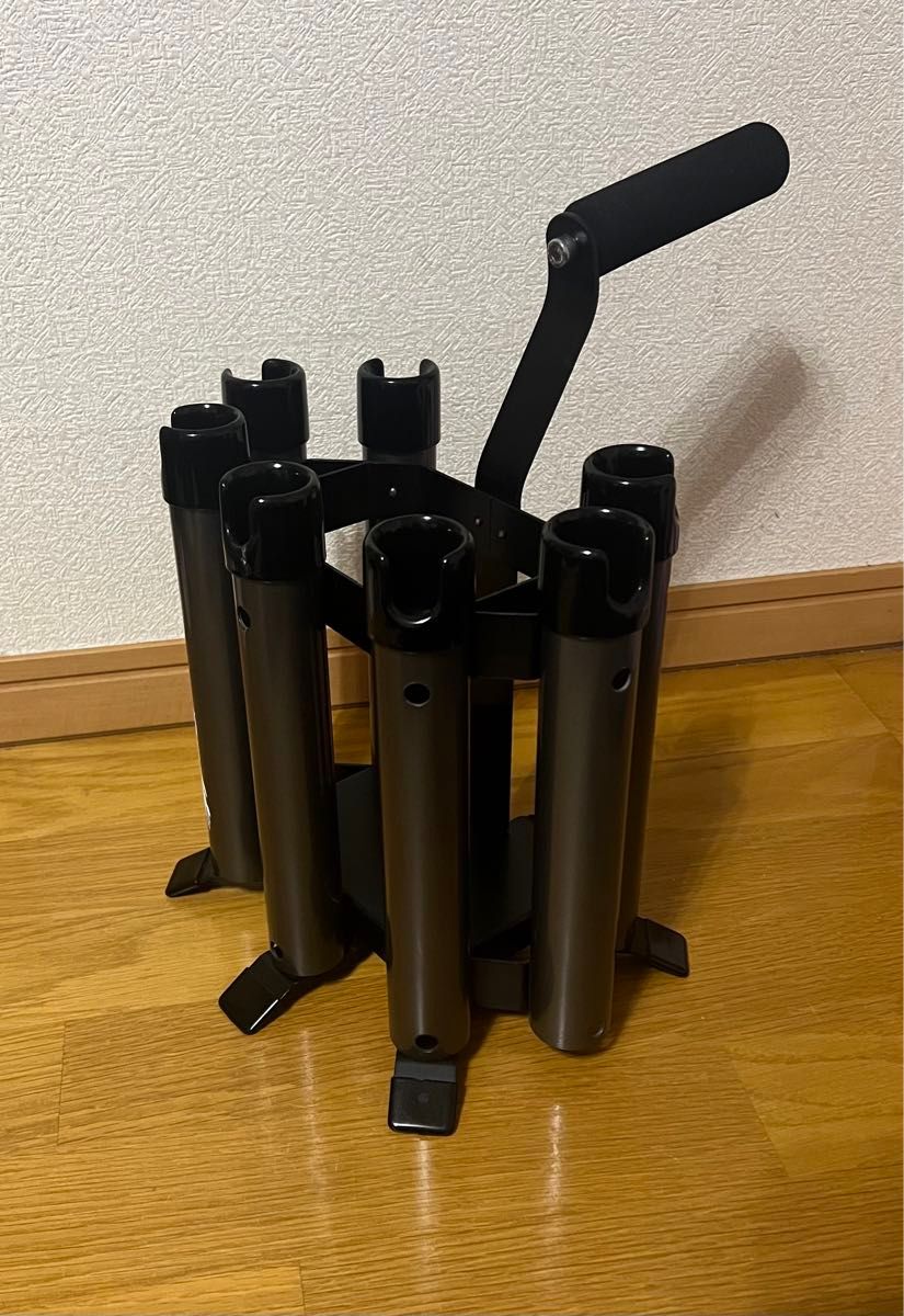 美品 竿立造 ガンメタ 7本使用 ななちゃん ロッドスタンド 美品 竿立造 ガンメタ 7本使用 ななちゃん ロッドスタンド
