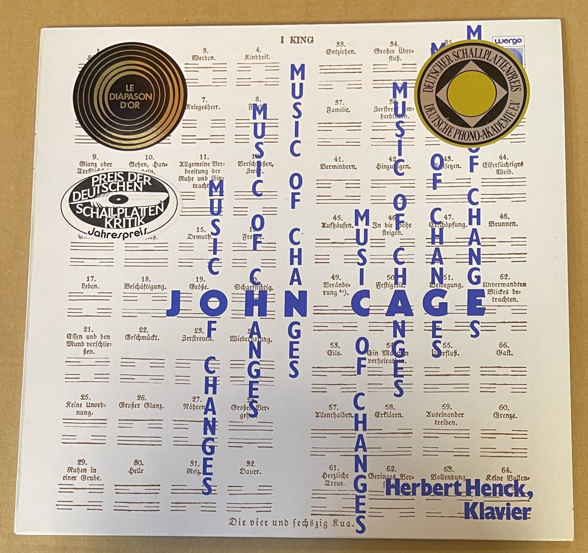 LP JOHN CAGE Music of Changes wergo ジョン・ケージ_画像1