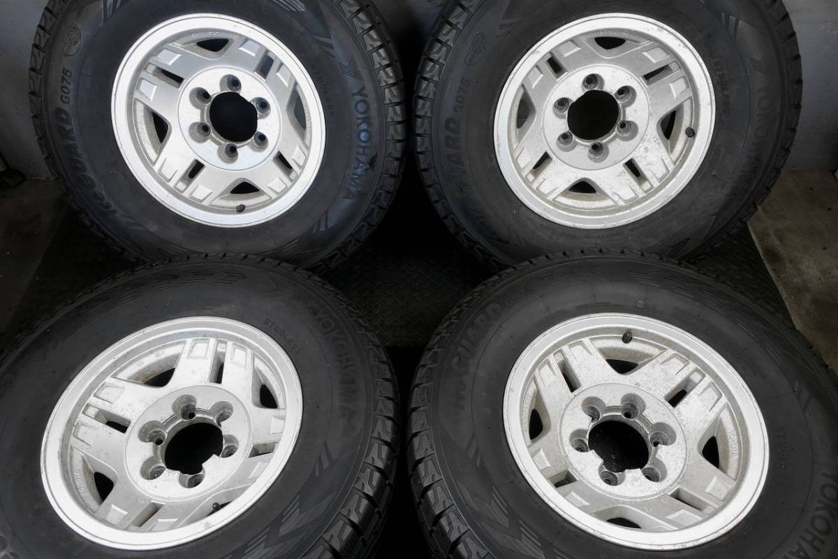 雪道安心 国産スタッドレス ダンロップ SJ8 265/70R15 トヨタ純正 ランクル プラド 70 78 15×7J -20 マイナス20 PCD139.7/6H 迅速発送_画像10