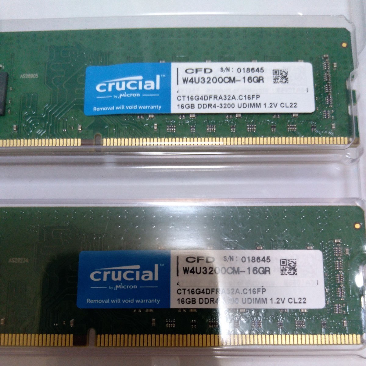 DDR4 32GB CFD W4U3200CM-16GR 16GB×2枚 計32GB crucial w4u3200cm crucial CT2K16G4DFRA32A デスクトップ PCメモリ クルーシャル _画像5
