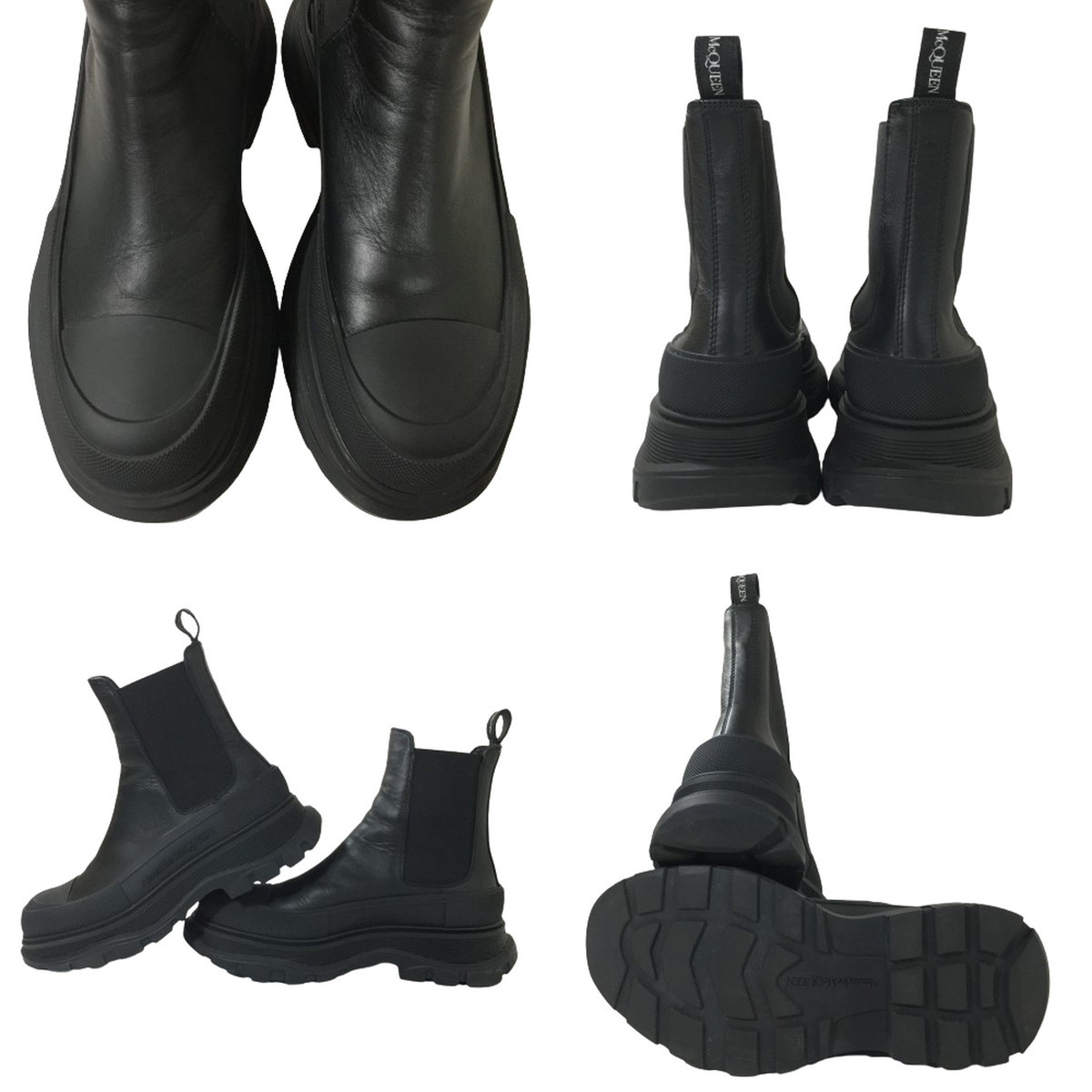 ほぼ未使用品 Alexander McQueen アレキサンダーマックイーン TREAD SLICK CHELSEA Boots サイドゴアブーツ 635714 WHZ61 EU 40.5_画像4