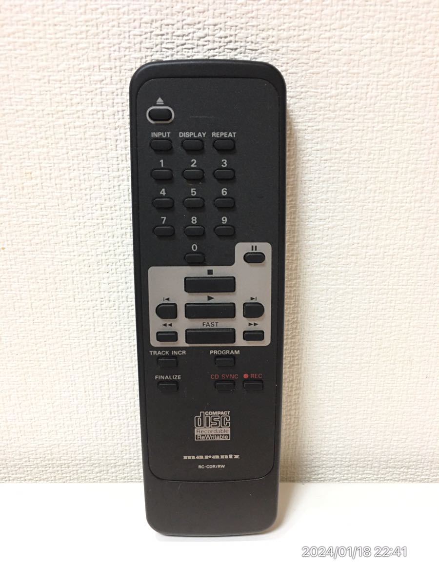 【希少美品】Marantz RC-CDR/RW 純正リモコンの画像1