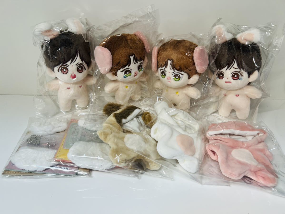 即発送 10cm 王一博 肖戦 木鬼 ぬいぐるみ 本体&お洋服セット bjyx|