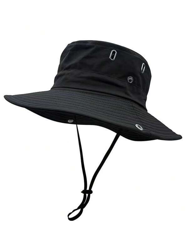 メンズ アクセサリー 帽子 アウトドアサンハット 山登り向け ブリムの広い通気性のあるメンズ・レディース向け日焼け止め帽子 カットの画像1