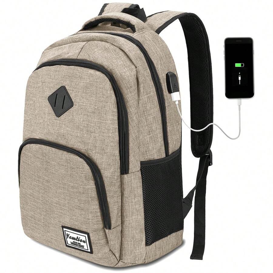 メンズ バッグ バックパック 旅行用ラップトップバックパック15.6インチ男女兼用 ビジネスバッグ 学生に絶適な充電式バックパック