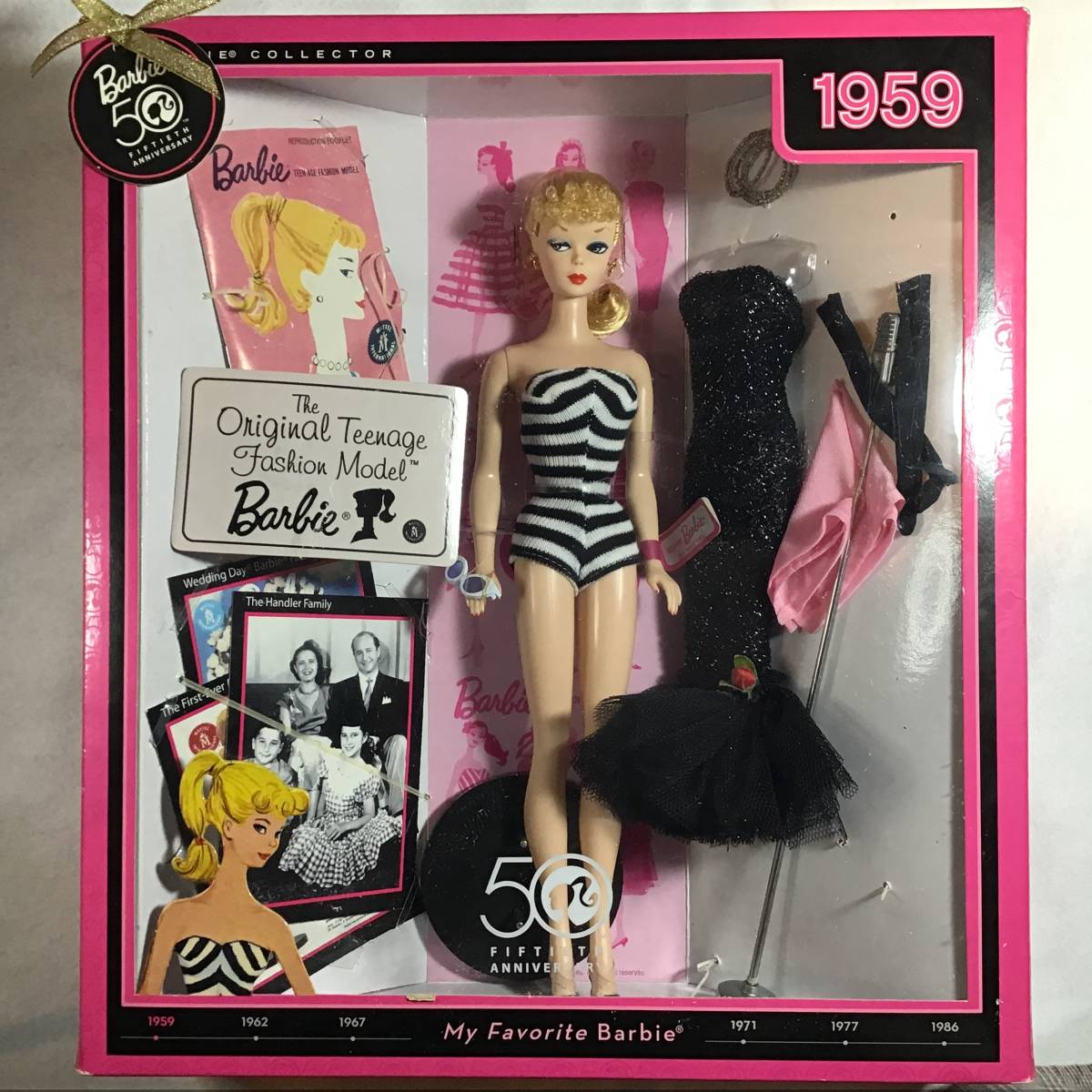 マテル バービー 1959 The Original Teenage Fashion Model 50th Anniversary Barbie My Favorite Barbie バービーコレクター の画像1