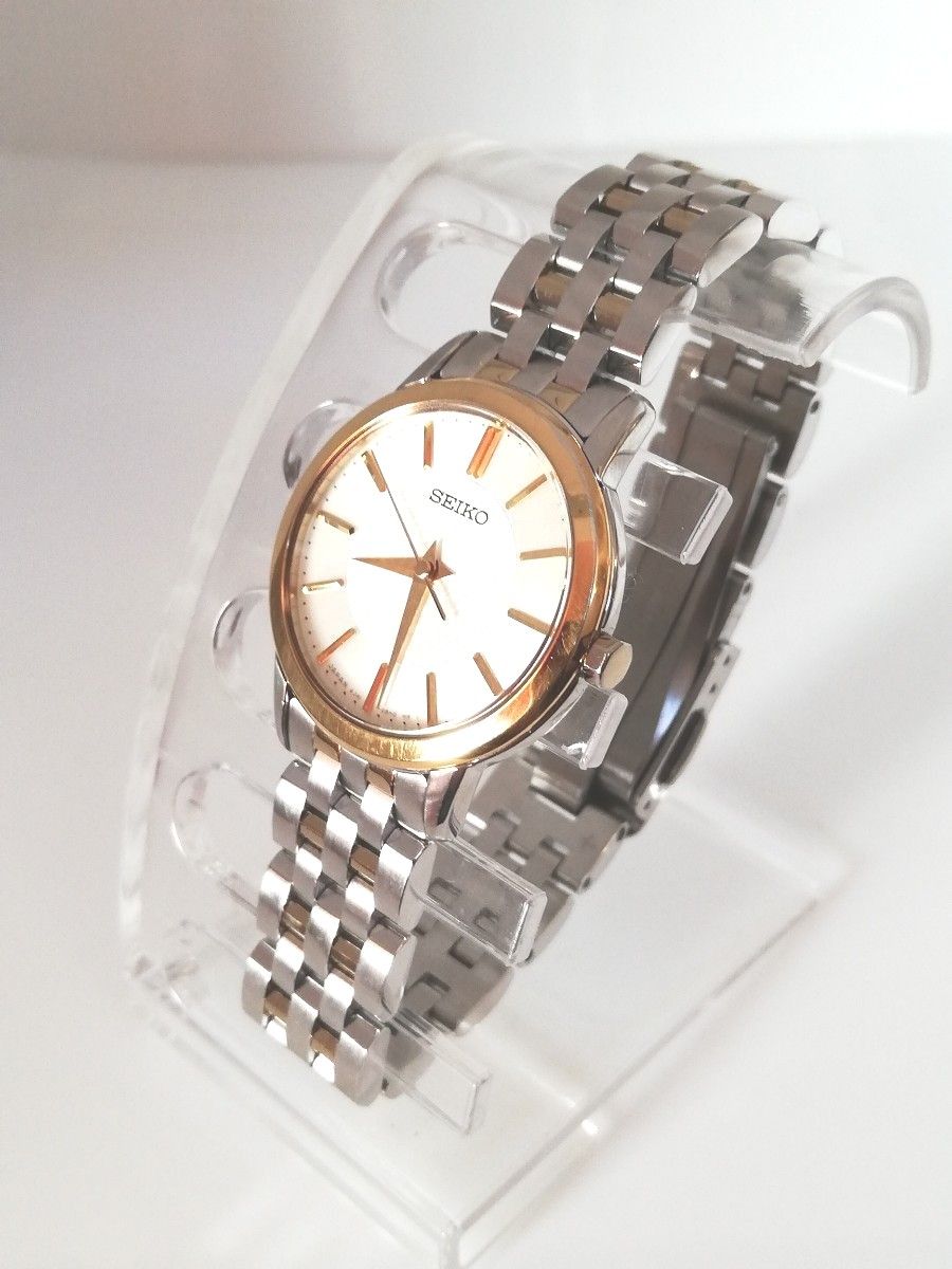 電池新品 美品 年差10秒】SEIKO セイコー エクセリーヌ 白蝶貝 電池新品 美品 年差10秒】SEIKO セイコー エクセリーヌ 白蝶貝