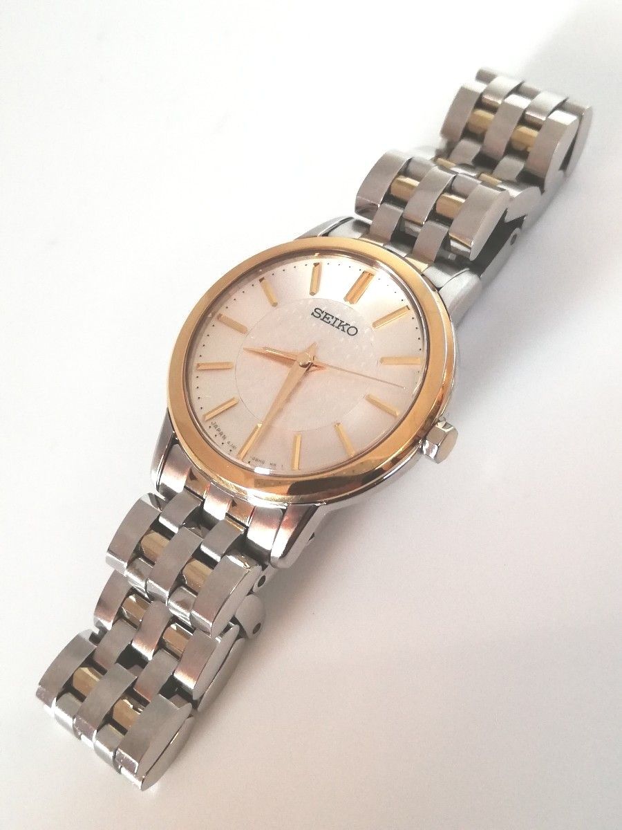 電池新品 美品 年差10秒】SEIKO セイコー エクセリーヌ 白蝶貝 電池新品 美品 年差10秒】SEIKO セイコー エクセリーヌ 白蝶貝