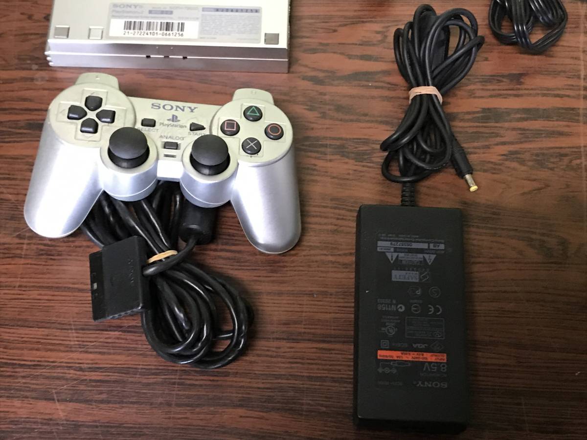 SONY PlayStation2 PS2 Slim Silver console SCPH-79000 controller tested ソニー プレステ2 スリム 本体 セット 動作確認済 C849_画像9