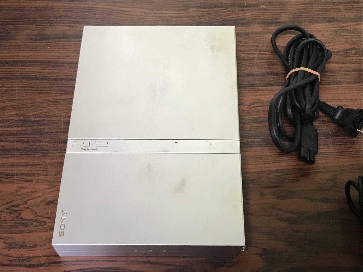 SONY PlayStation2 PS2 Slim Silver console SCPH-79000 controller tested ソニー プレステ2 スリム 本体 セット 動作確認済 C849_画像3