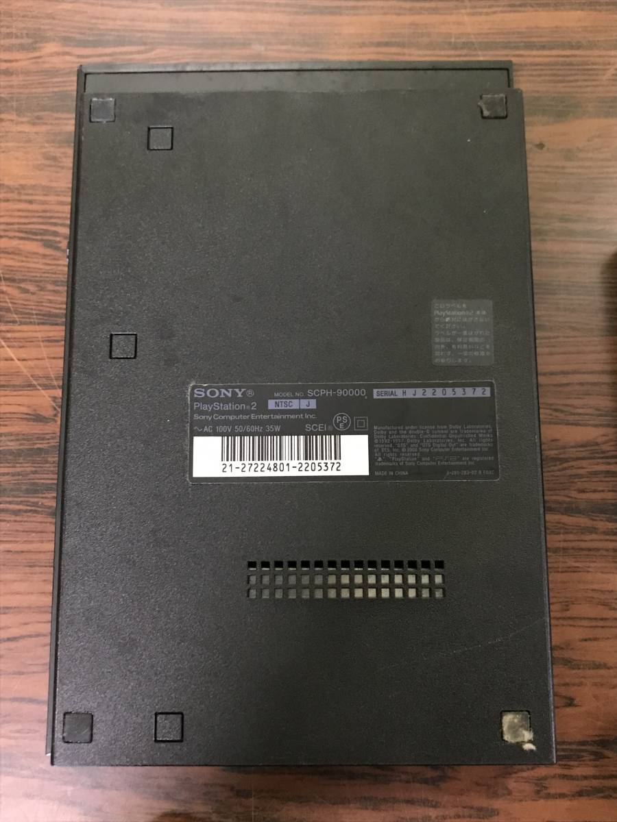SONY PlayStation2 PS2 Slim Black console SCPH-90000 CB controller tested ソニー プレステ2 スリム 本体 セット 動作確認済 C822_画像5