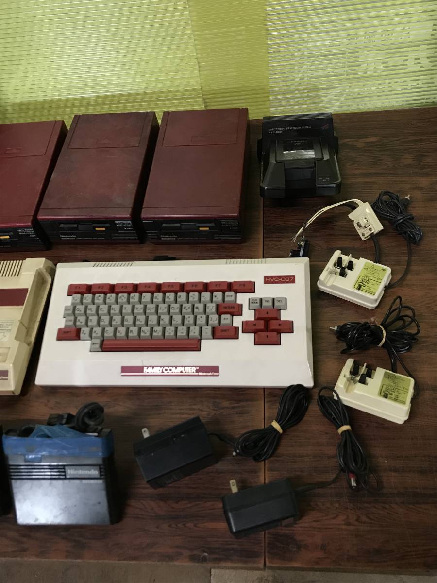 Nintendo Famicom Disk system 5consoles keybord tested 任天堂 ファミコン ディスクシステム 本体5台 動作確認済 D142_画像4