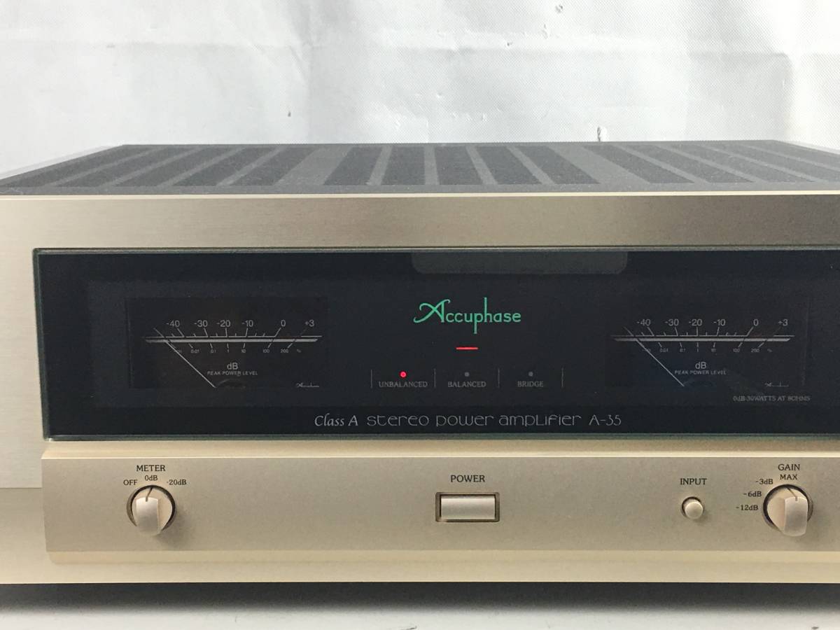 ◆◇accuphase A-35 立體聲功率放大器Accuphase 完了動物品非常美品說明書原箱有◇◆    原文:◆◇accuphase A-35 ステレオパワーアンプ アキュフェーズ 完動品 極美品 説明書 元箱有◇◆