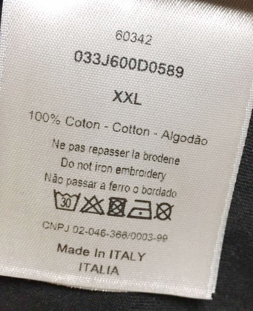 Dior x Stussy コラボ Logo Embroidered Tシャツ XXL BLACK ディオール ステューシー 刺繍 TEE Shawn ロゴ 半袖 カットソー ブラック 黒_画像6
