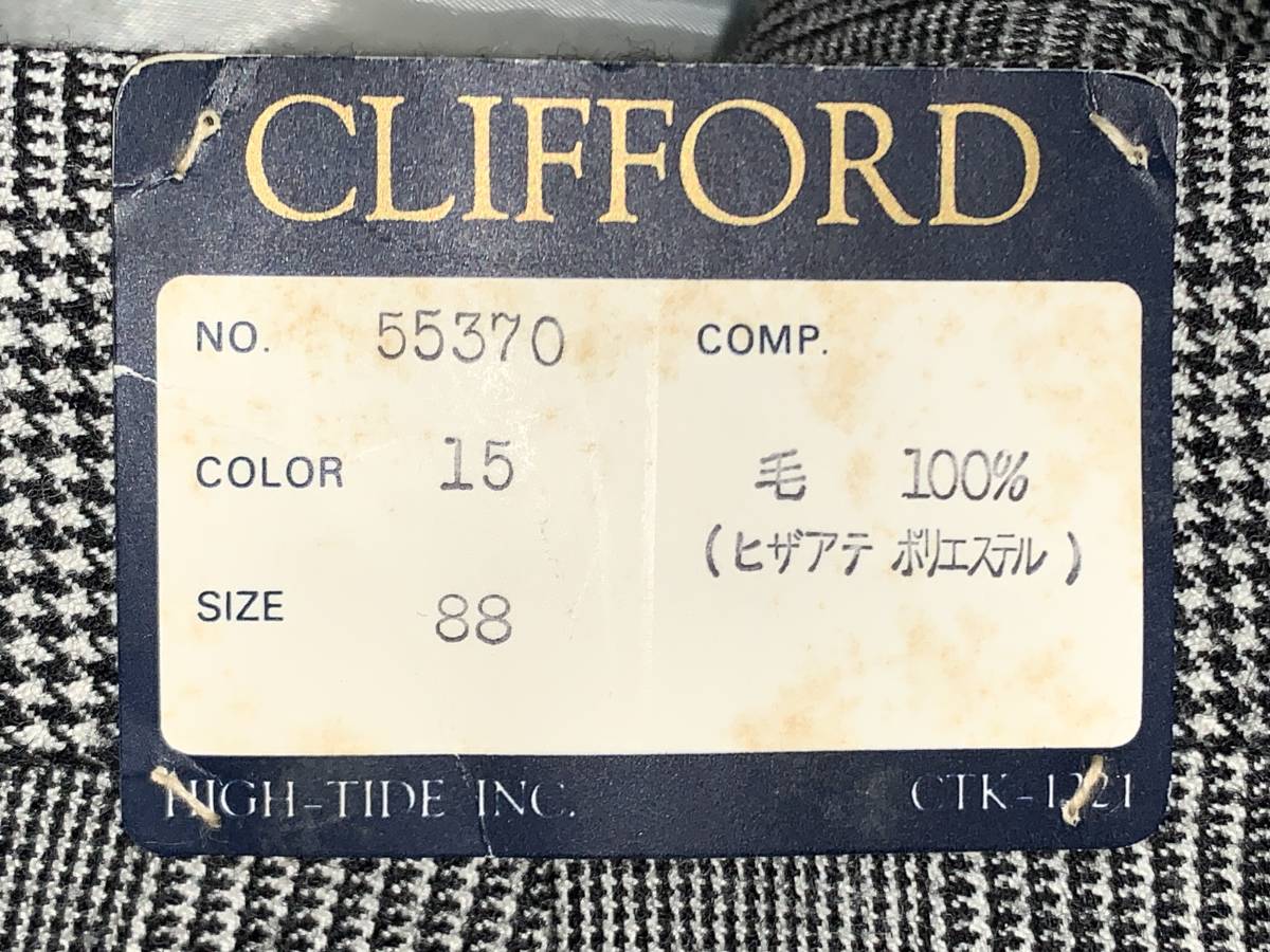 CLIFFORD ウール スラックス XL 灰 未使用品_画像9