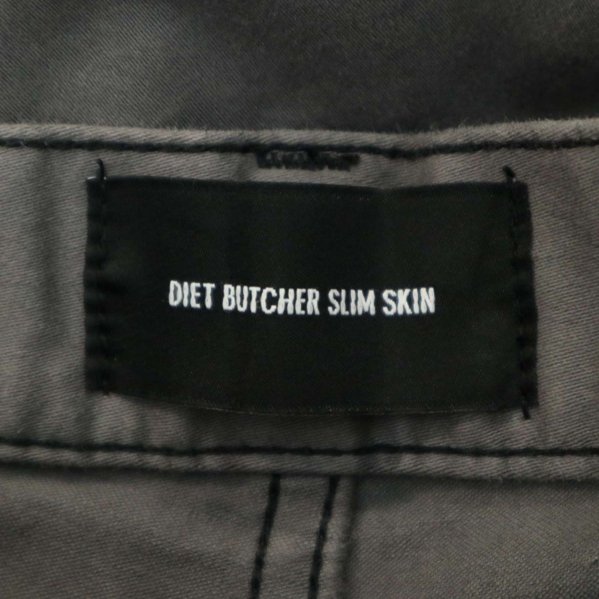 DIET BUTCHER SLIM SKIN ダイエットブッチャー スリムスキン ストレッチ★ スキニー パンツ Sz.1　メンズ グレー 日本製　A3B05902_C#R_画像9