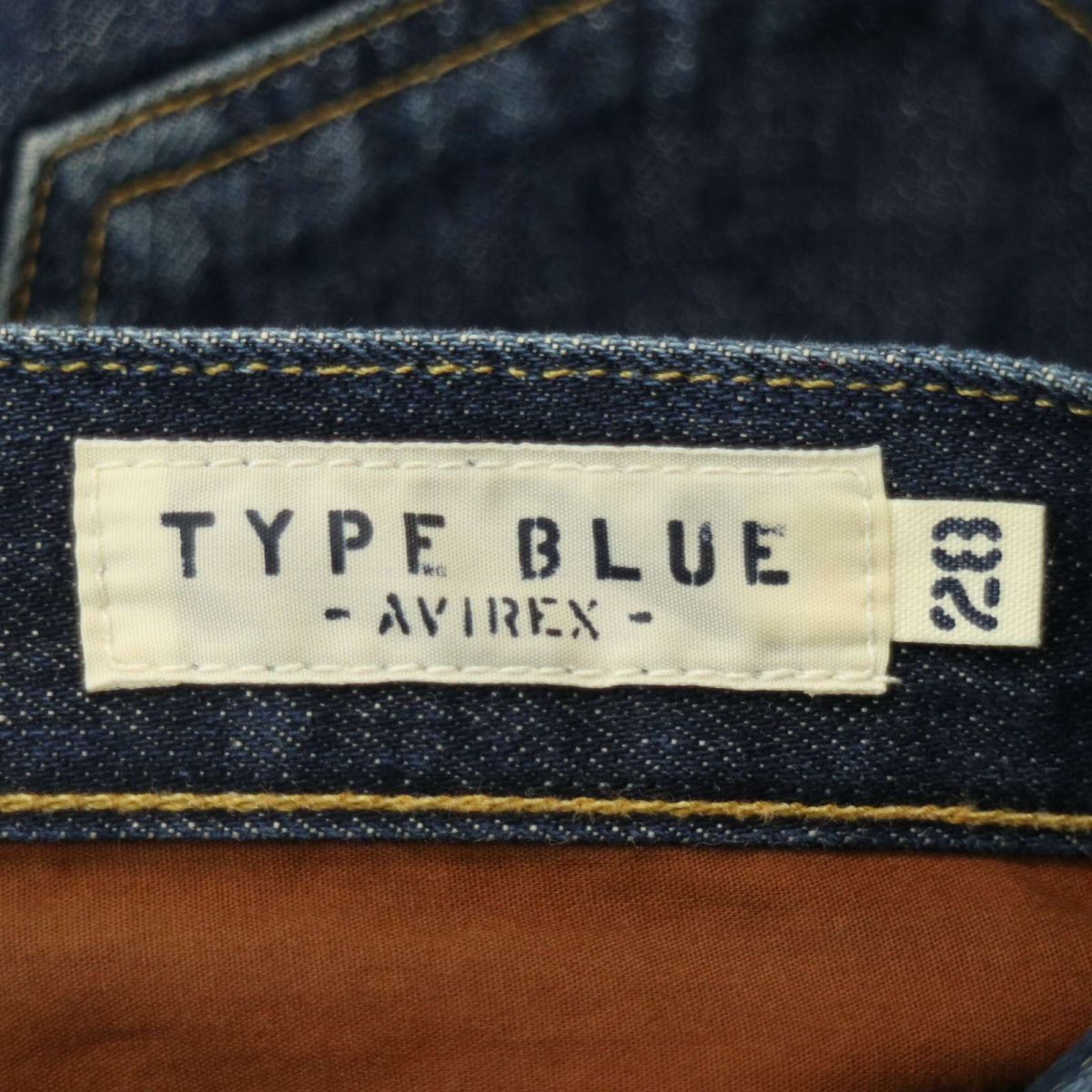 AVIREX アヴィレックス TYPE BLUE 【BILLY】 STRAIGHT FIT★ USED加工 ストレート デニム パンツ ジーンズ Sz.28 メンズ A3B05911_C#Rの画像7