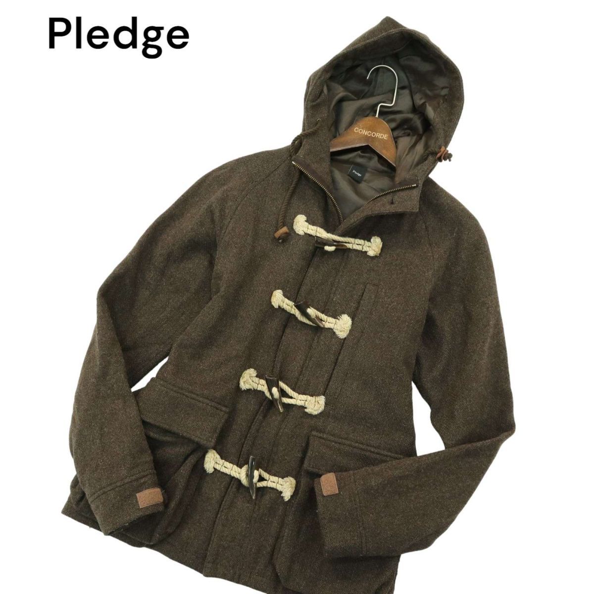 Pledge ...  осень   Зима   шерсть  ...★  короткий   ...  полный   пальто  Sz.48　 мужской   сделано в Японии 　A3T15442_C#N