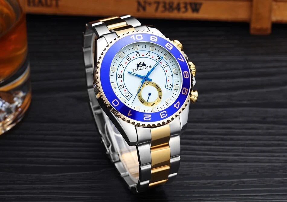 [ not yet sale in Japan America price 30,000 jpy ] PAULAREIS Yacht Master oma-ju Rolex oma-ju men's wristwatch high class wristwatch 