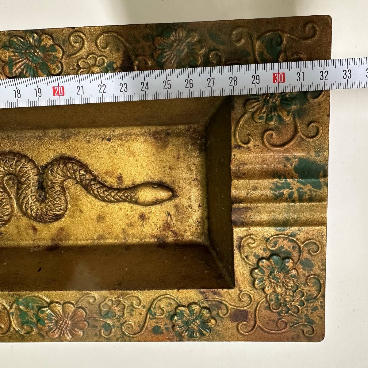 鋳物 灰皿 鉄製 金属製 蛇 ヘビ へび レトロ アンティーク 中古品 現状品 B3174_画像5