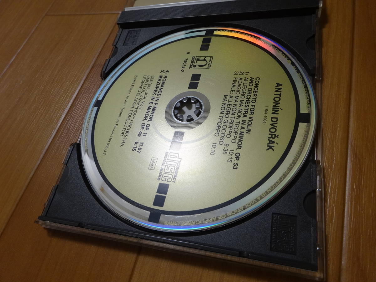 38XC-7 金シール帯 西独盤 セルジュ・ルカ スラットキン ドヴォルザーク ヴァイオリン協奏曲 ロマンス マズルカ CD の画像10