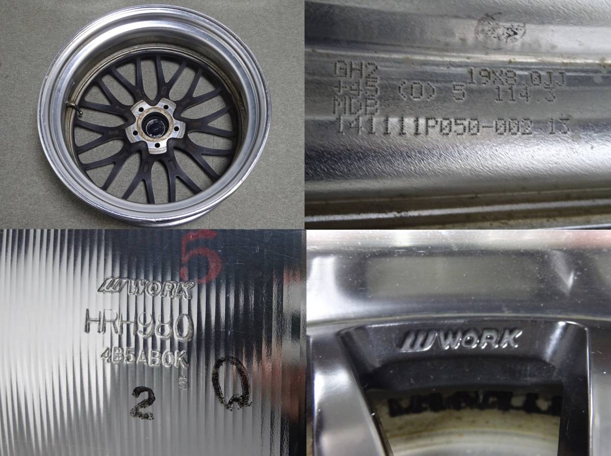 WORK GNOSIS 19インチ 8J 5穴 114.3 +45 4本 ワーク グノーシス WORK GNOSIS 19インチ 8J 5穴 114.3 +45 4本 ワーク グノーシス
