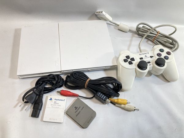 薄型PS2 プレイステーション2 家庭用ゲーム機 ホワイト SCPH-90000 ドラゴンクエスト8 ディスクのみ付属 動作品 0115_画像10