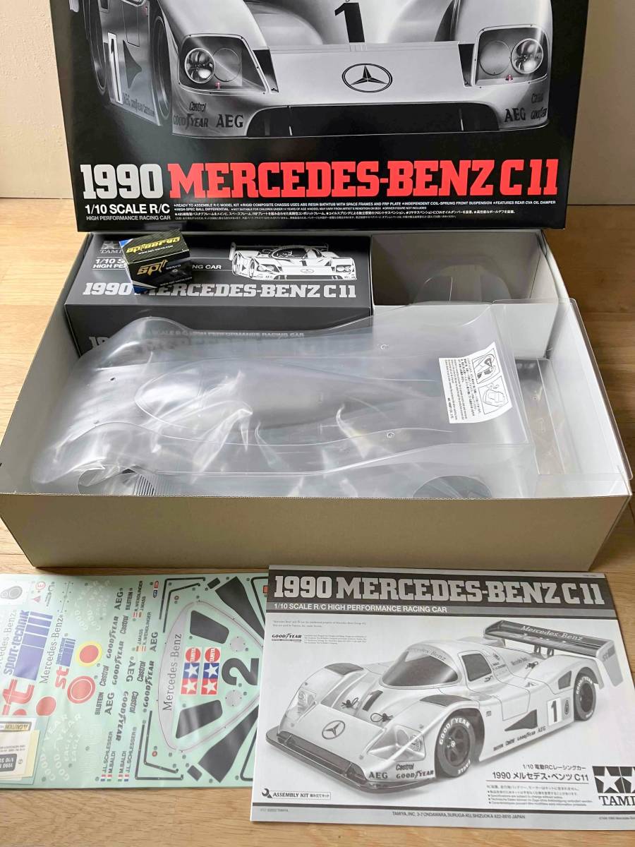 タミヤ☆限定 1/10 RC特別企画商品 1990 メルセデス・ベンツ 名車 C11 サーボ、ABCホビー レスポンス GT-1付き DDカー Cカー　速いです。_画像10