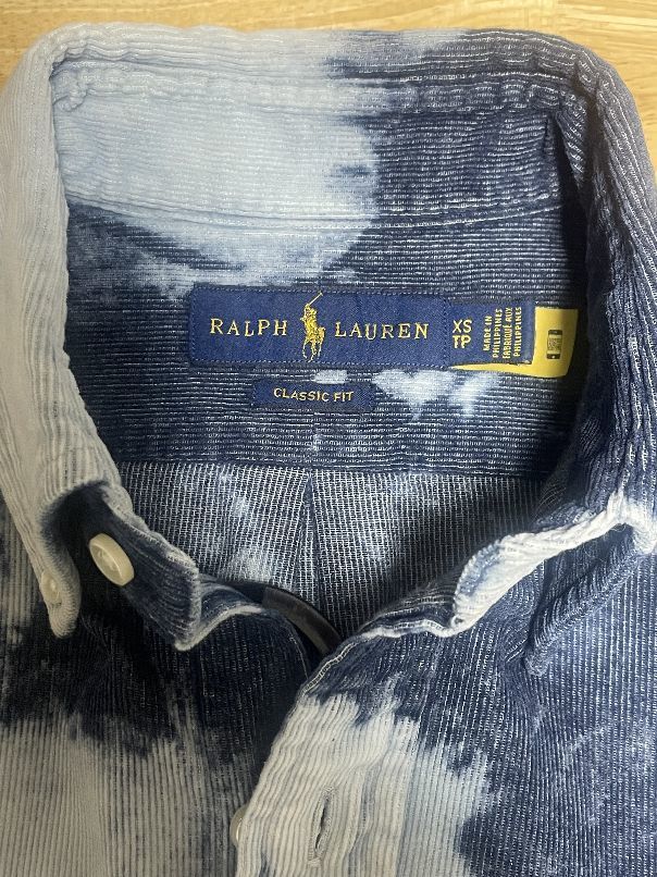 未使用 POLO RALPH LAUREN Indigo Corduroy Shirt コーデュロイ ボタンダウン シャツ☆24,200円☆サイズXS_画像4