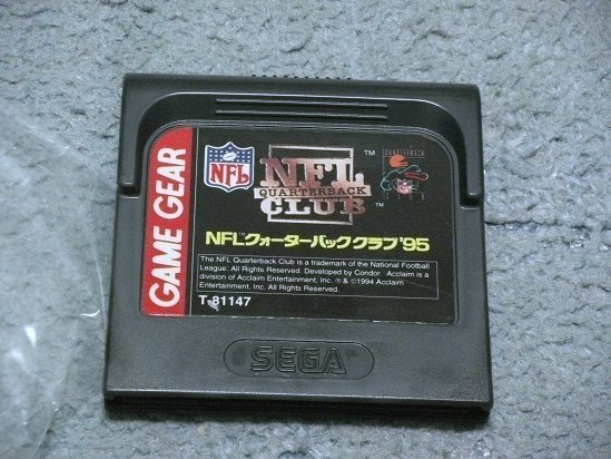 [GG][ACCLAIM JAPAN] NFLクォーターバッククラブ'95 (カセットのみ)_画像1