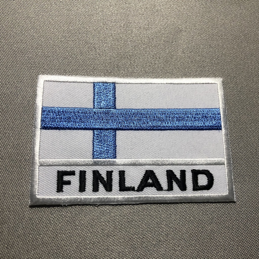 新品・即決・送料￥63円～・フィンランド国旗のワッペン_画像1