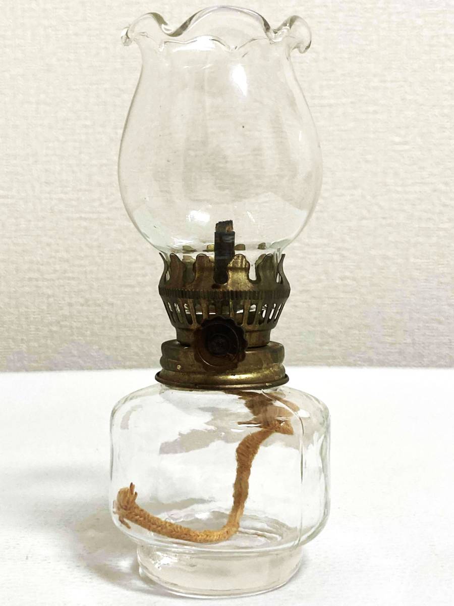オイルランプ ガラス レトロ アンティーク ランタン 灯油ランプ_画像1