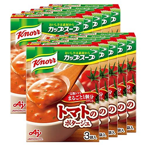 味の素 クノール カップスープ 完熟トマトまるごと1個分使ったポタージュ (18.2g×3袋)×10箱入_画像1