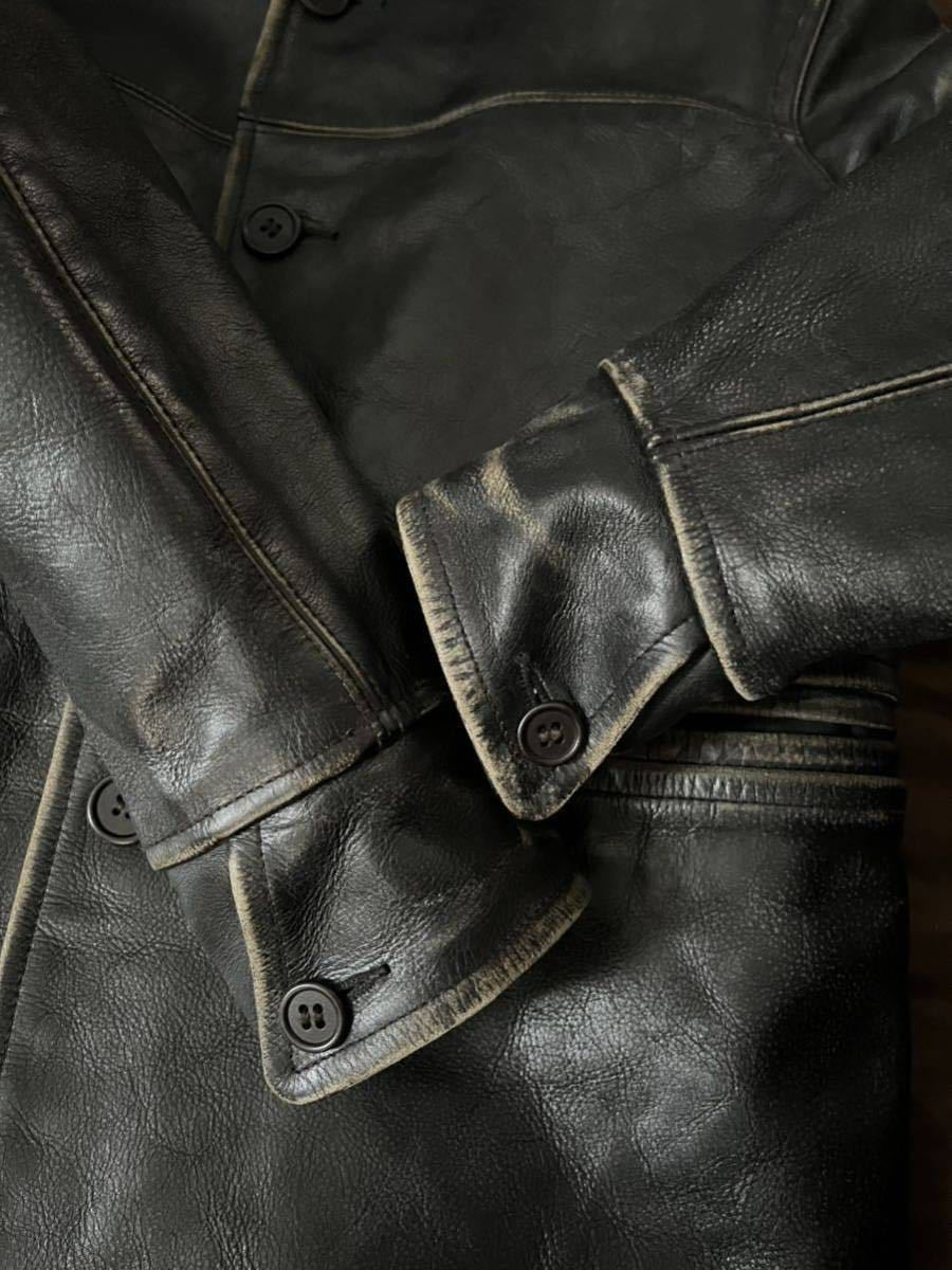 Bibian 比比昂- 【傑作】極美品RRL LEATHER CAR COAT ダブル Bibian 比比昂- 【傑作】極美品RRL LEATHER CAR COAT ダブル