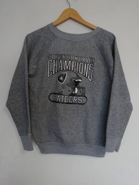 * Vintage DISCUS discus RAIDERS Raider s sweat USA made M super ball Champion gray . Heather gray 