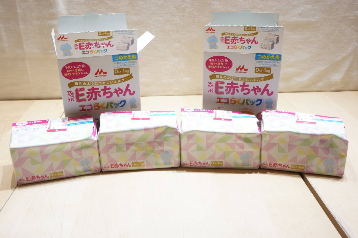 【H19Z】大量 9点 森永 E赤ちゃん エコらくパック つめかえ用 ミルク 専用スプーン まとめ売り 賞味期限2024.2.26~2024.5.7 保管品 業務用_画像7