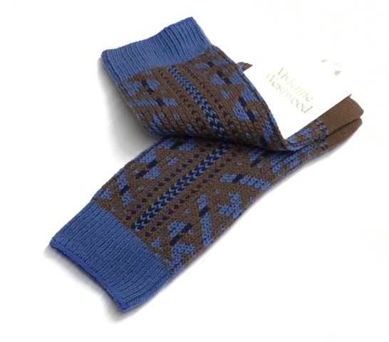 【Vivienne Westwood】(NO.2110）ヴィヴィアンウエストウッド ソックス　靴下　ブルー系　クルー丈　未使用　22.5-24.5cm_画像5