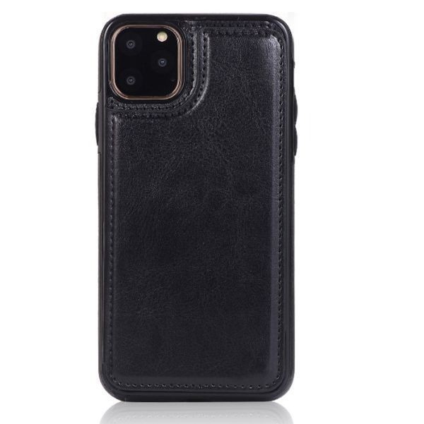 iPhone12pro [c1 black ] smartphone cover PU leather card storage smartphone case iPhone mobile case Impact-proof falling prevention protection 