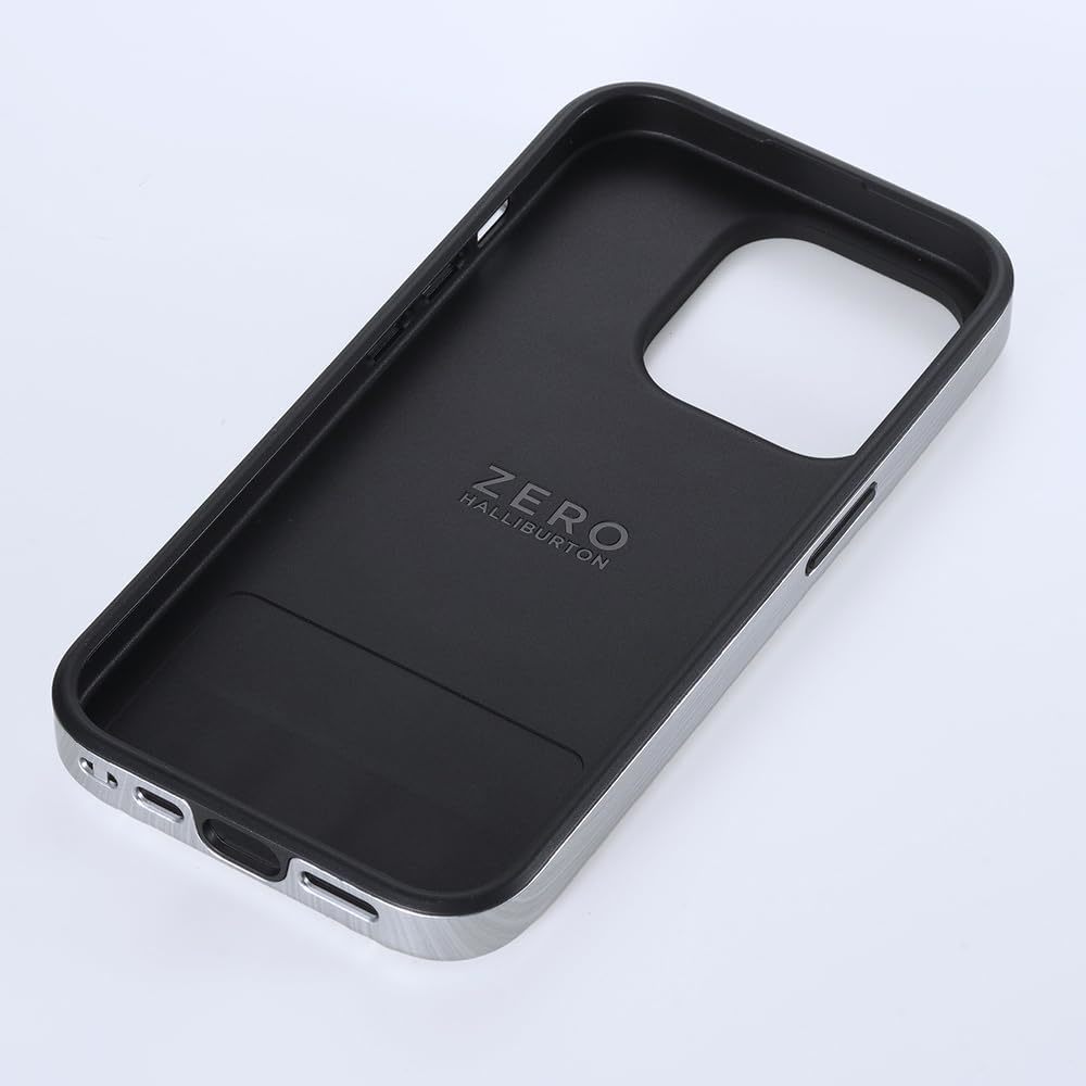 シルバー 背面型 iPhone 15 / 14 / 13 ZERO HALLIBURTON Hybrid Shockproof Case ケース カバー MagSafe対応 ストラップホルダー付属_画像3